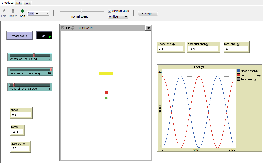 Particle oscillation on a spring preview image